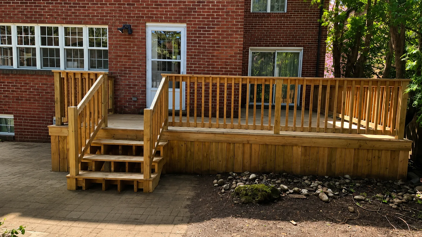 Rebuilt cedar deck after