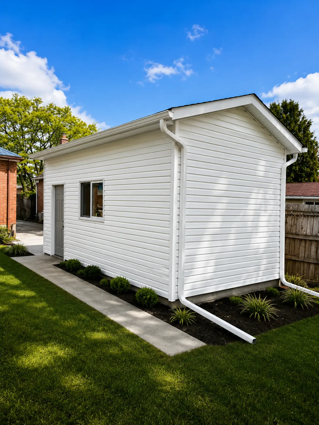 White Vinyl Garage